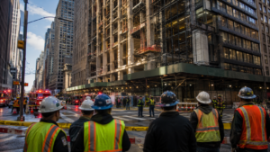construction site in Midtown Manhattan